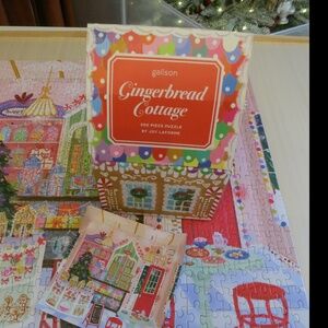 Galison Gingerbread Cottage Puzzle | Sweets Candy Workshop 500 pieces